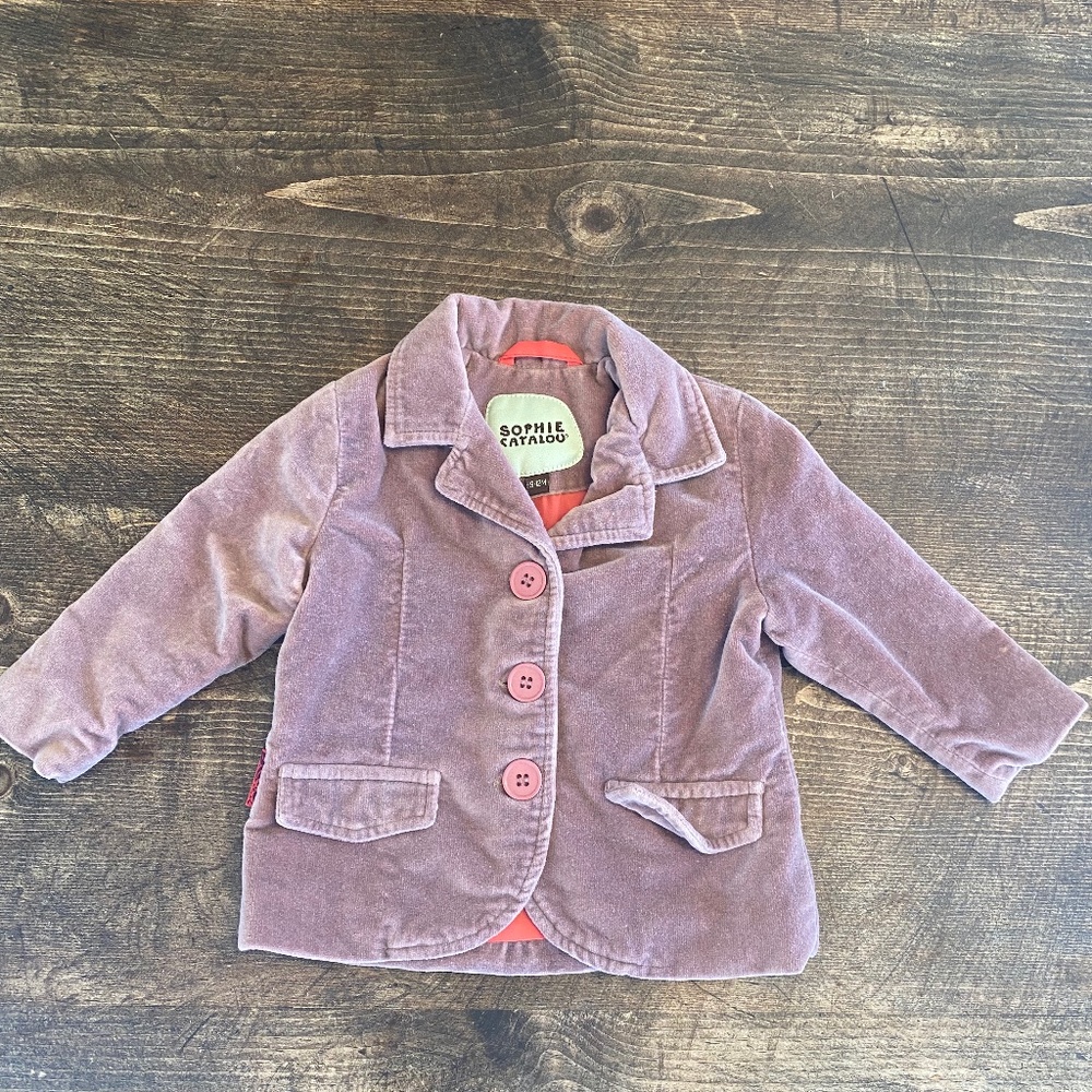 Infant Girls Velvet Blazer